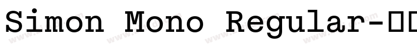 Simon Mono Regular字体转换